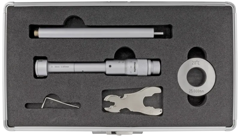 Indv. 3-pkt mikrometer 25-30mm m/forl.+kontrolring
