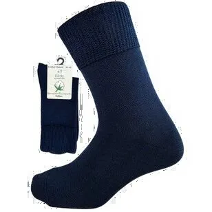 Cotton - Diabetic & Comfort sock, Mørkeblå