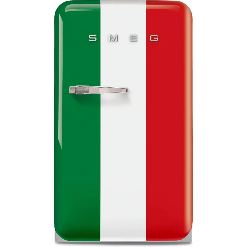 Smeg FAB10HRDIT6 kylskåp med flaskeopbevaring, det italiensk flag