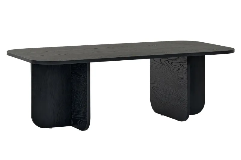 NORDVÄRK Akira sofabord, rektangulær - sort træ melamin (120x60)