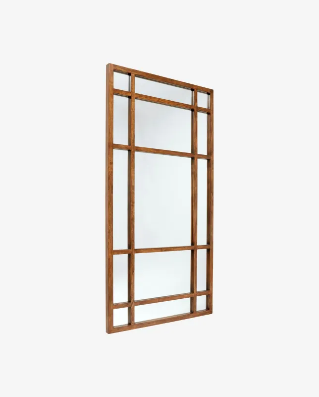 Nordal - SPIRIT vægspejl  -  stained birch træ  -  B101 × D5 × H203 cm