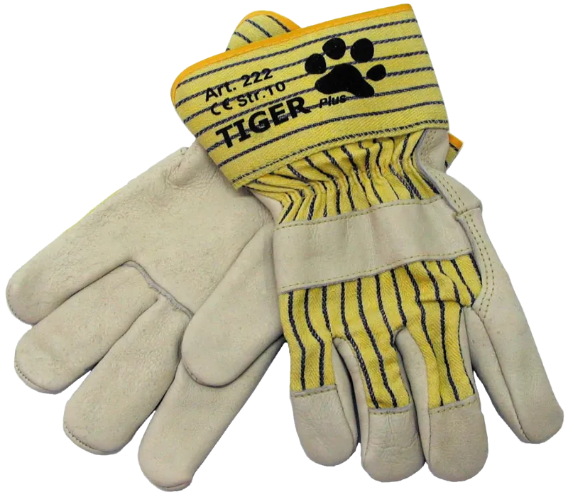 Tiger Plus oksehudshandsker 222-11
