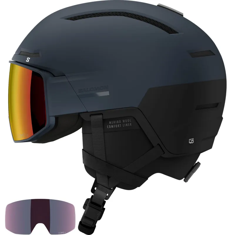 Salomon Driver Prime Sigma Plus, skihjelm med visir,  mørkeblå