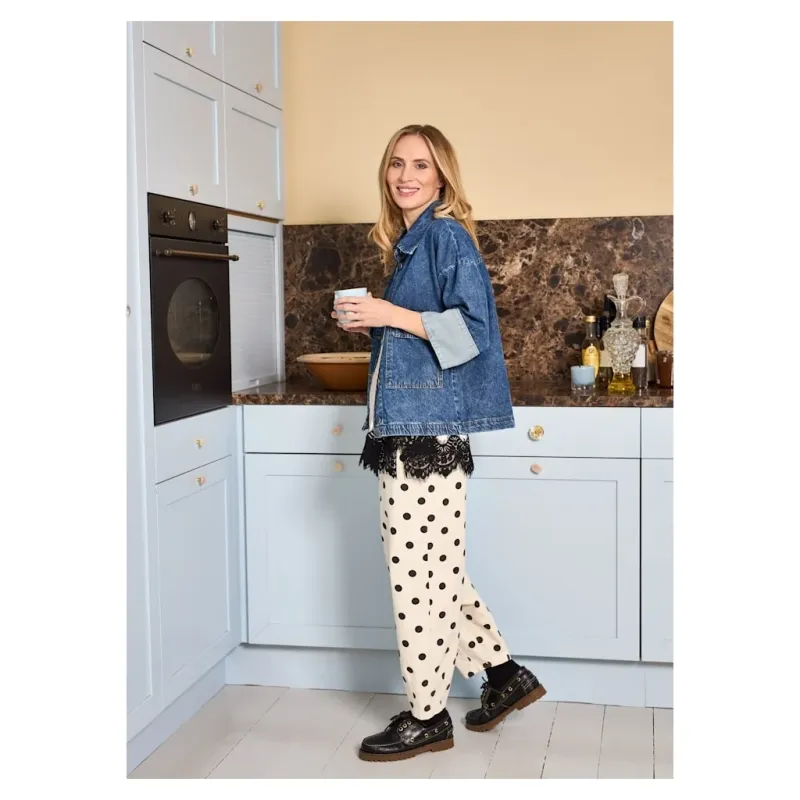 Black Colour dame bukser BCELLIE - White Dot
