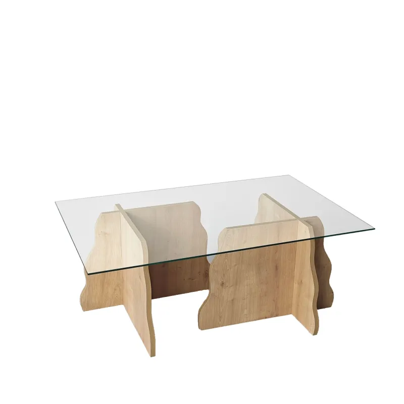 NORDVÄRK Canyon  Safir Eg, Transparent Sofabord