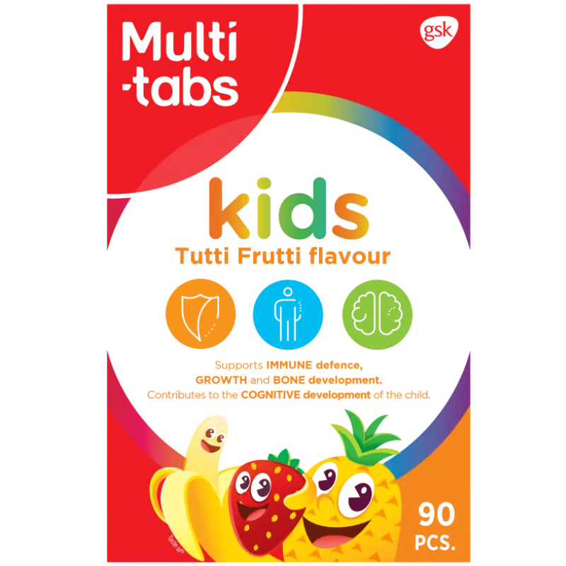 Multitabs Kids Tutti Frutti Tyggetabletter (90 stk)