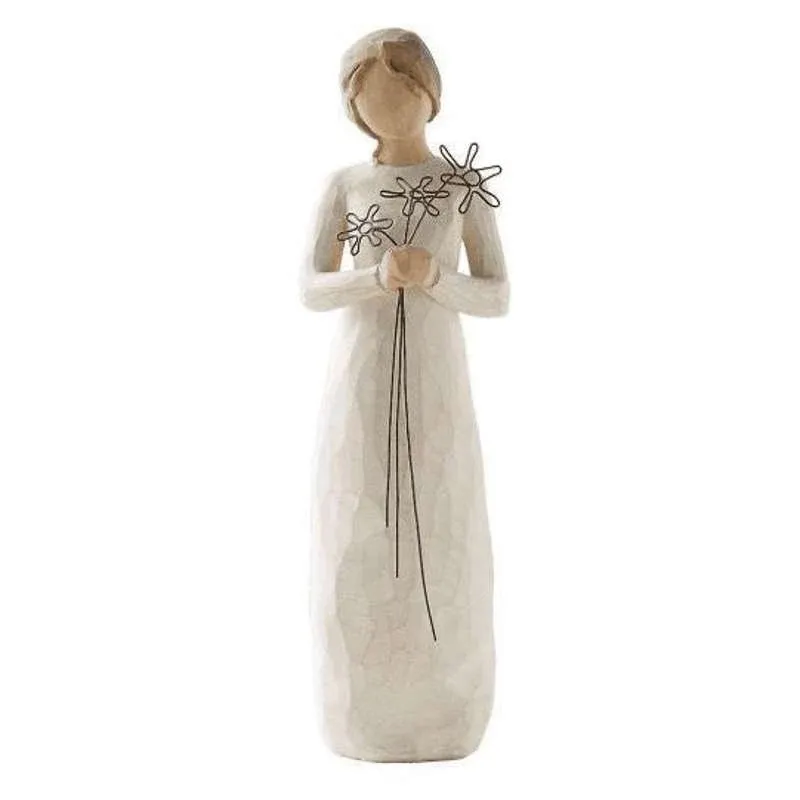 Willow Tree Grateful Figur (kvinde med blomster)