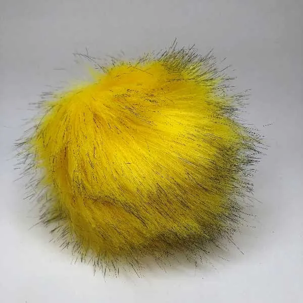 Pompon  12 cm, Stærk gul