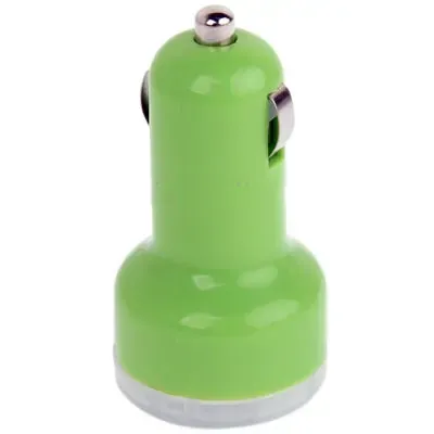 Dual USB Billader 2.1A til iPhone, iPad & Android  -  Grøn