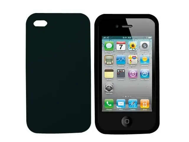 Silikone cover til iPhone 4 / iPhone 4S. Sort.