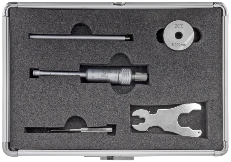 Indv. 3-pkt mikrometer 8-10mm m/forl.+kontrolring