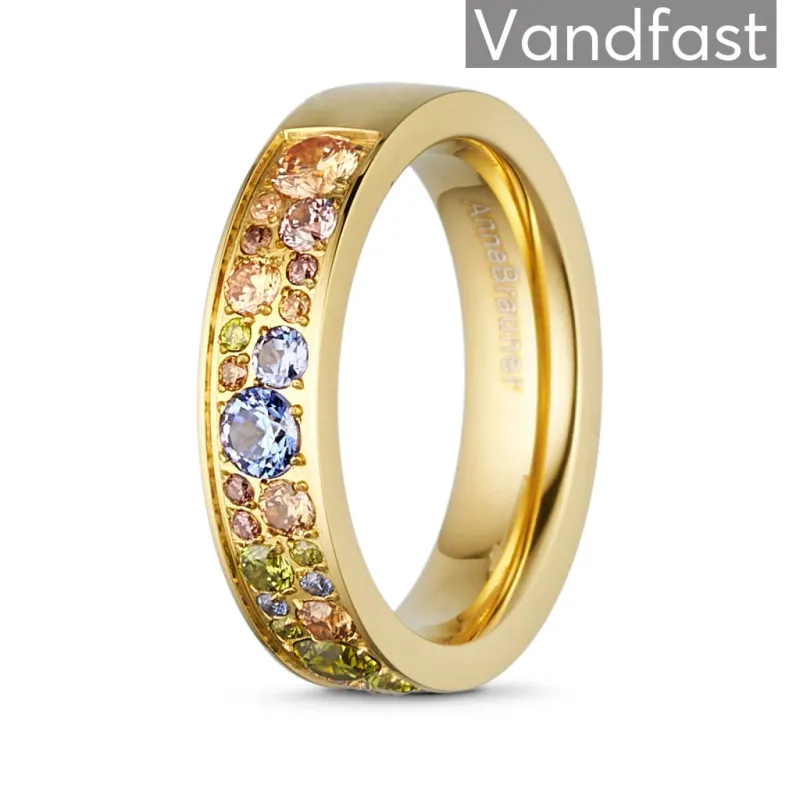 ANNEBRAUNER Sparkling Multicolor Autumn Ring 18K Guldbelagt