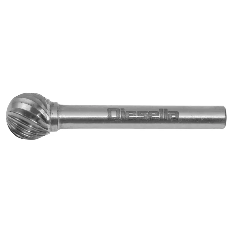 Fræsestift HM Ø12x11 mm form D (Single cut) med Ø6 mm skaft