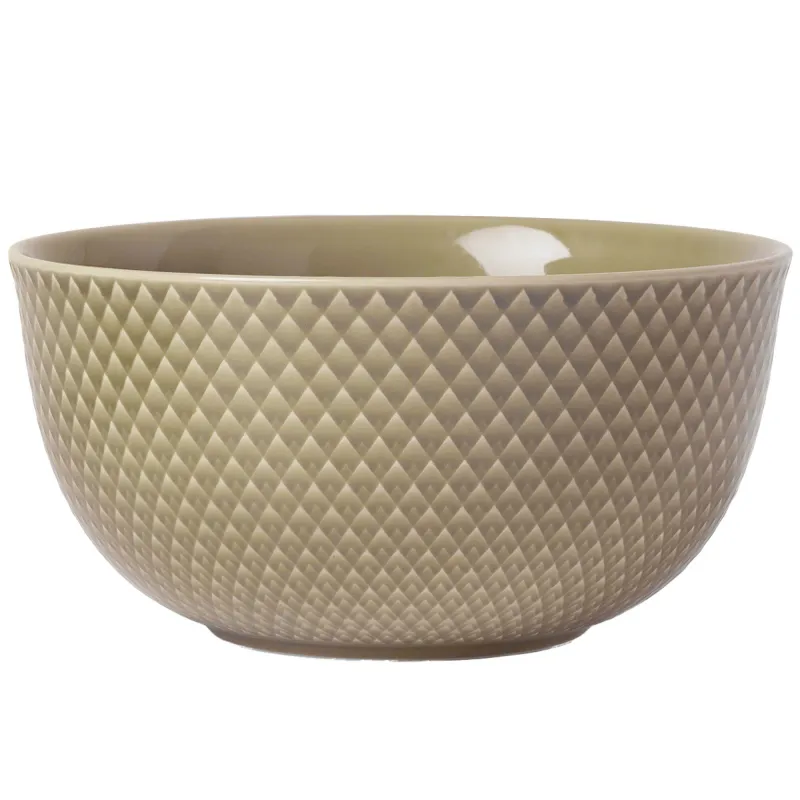 Lyngby porcelæn Rhombe Earth serveringsskål 17,5 cm, clay