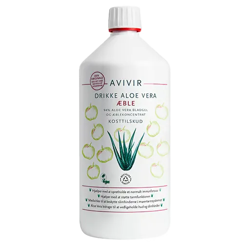 Avivir Drikke Aloe Vera 95 % Æble (1 liter)