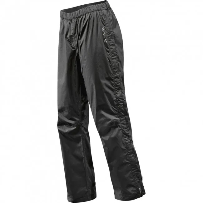Vaude Fluid Full-zip Pants II S/S, regnbukser, herre, sort