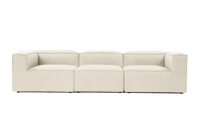 NORDVÄRK Fora 3 3 pers. sofa - ecru hør og plast