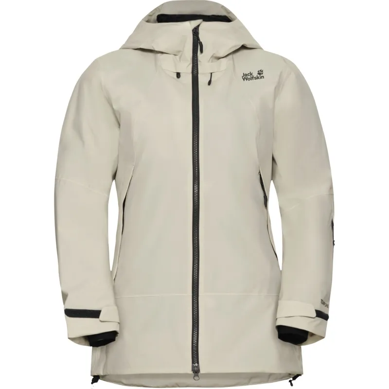 Jack Wolfskin Flowline Pro 2L Ins, skijakke, dame, beige