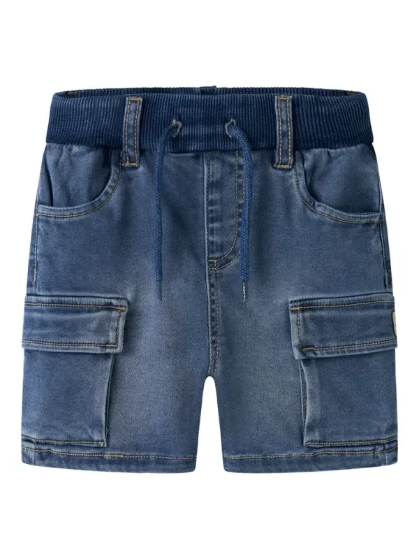 Ben Baggy Denim Shorts - Denim Blue - 110