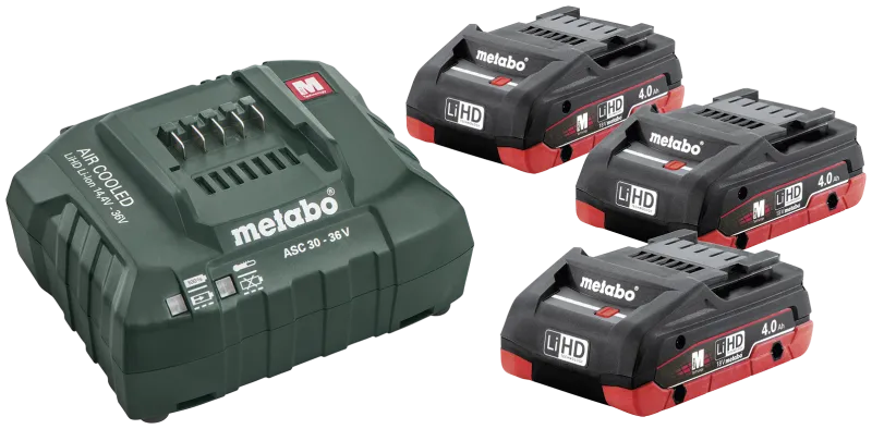 Batterisæt med 3×18V/4,0Ah LiHD + lader ACS 55