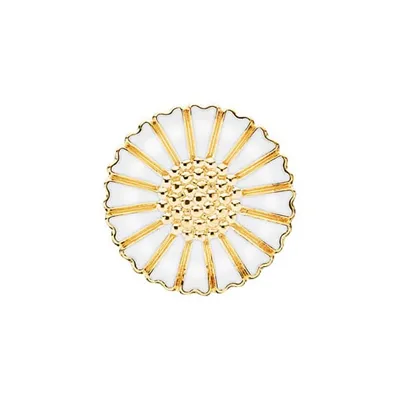 Lund Marguerit broche i forgyldt Sølv -18 mm