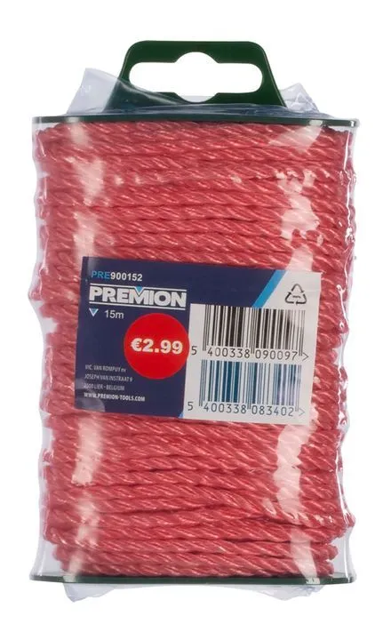 Reb 15 meter Ø 4 mm  -  farve pink