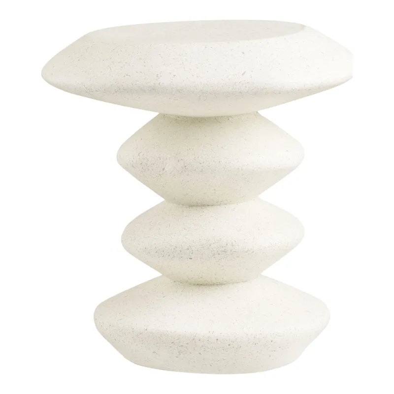 HOUSE NORDIC Blackburn sidebord, rund - hvid fiberclay (Ø36)