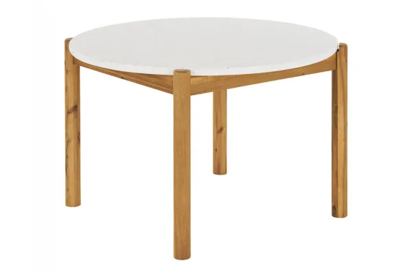 Olivia Havebord - Ø120 cm - Akacie/terrazzo
