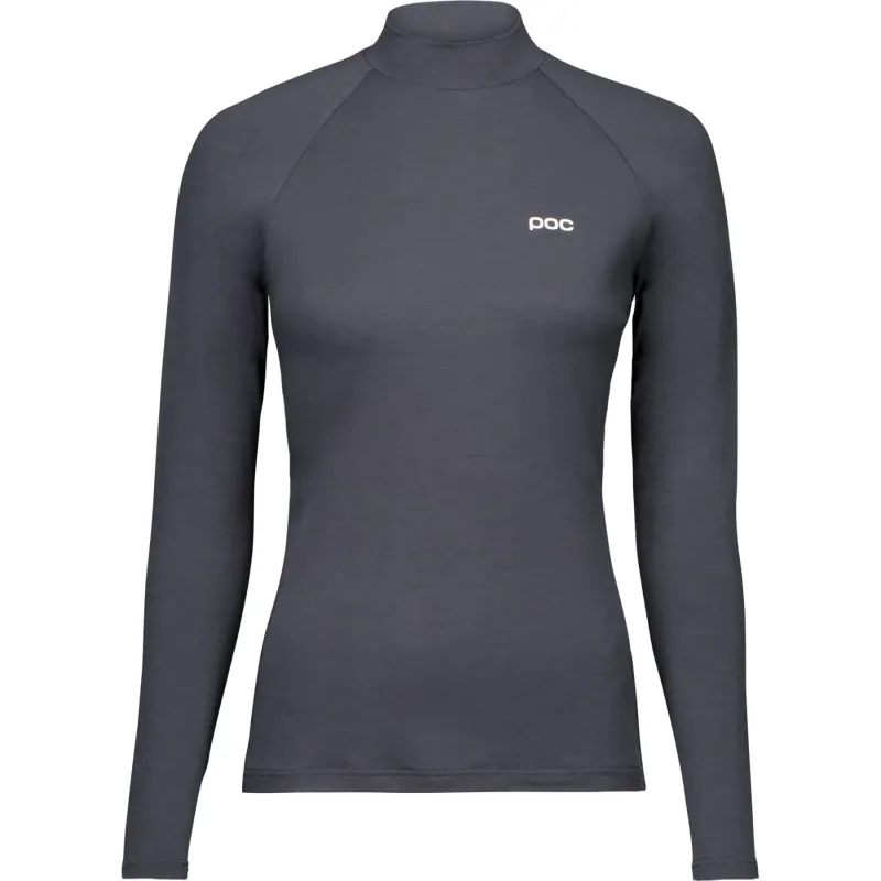 POC Layer Merino Mock Neck Jersey, skiundertrøje, dame, mørkegrå
