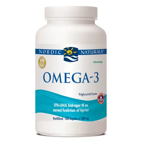 Nordic Naturals Omega-3 m. Citrus (180 kapsler)
