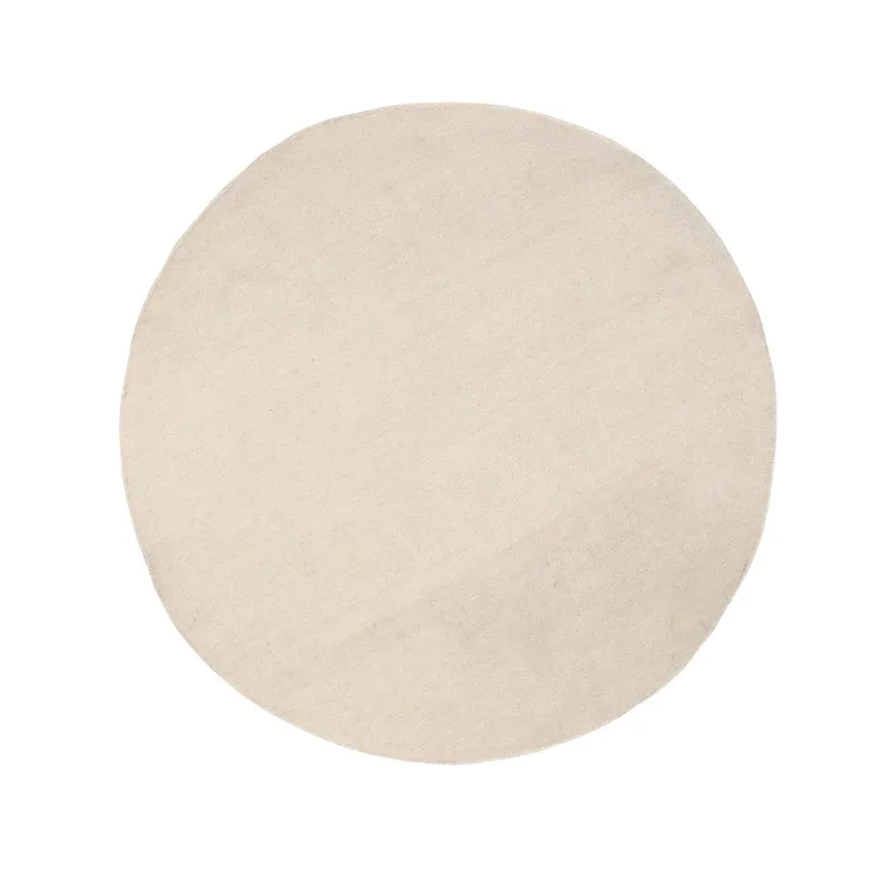 VENTURE DESIGN Jaipur gulvtæppe - beige uld og bomuld (Ø200)