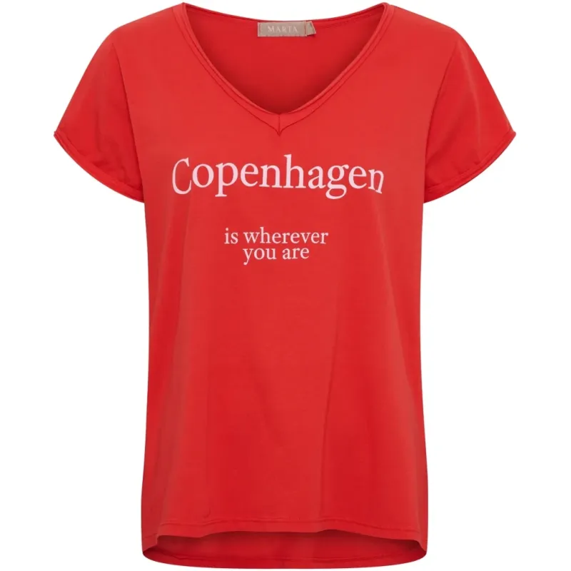 Marta du Chateau dame T-Shirt MdcNorina 22031C - Red