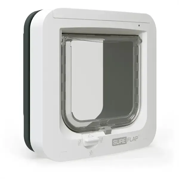Sureflap kattelem med Chip, grå/hvid
