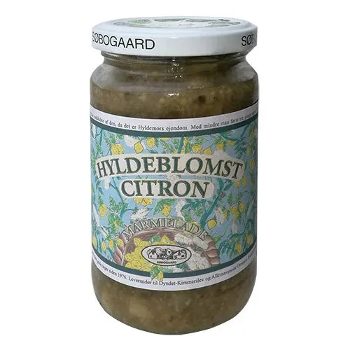 Hyldeblomst/Citron marmelade Øko. - 400 gram