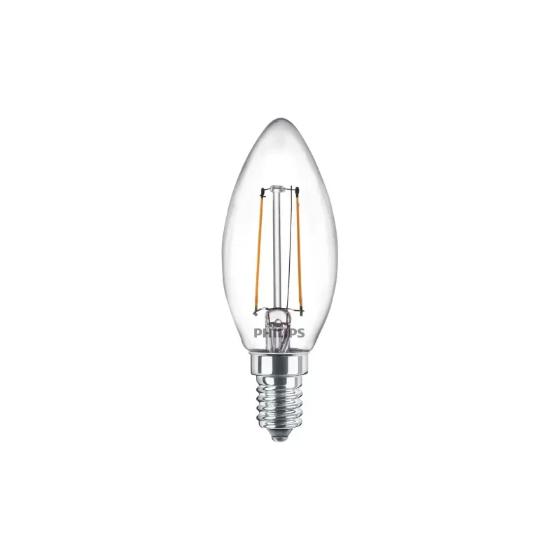 Philips LED Classic Filament Kertepære E14 Klar 25W Varm Hvid