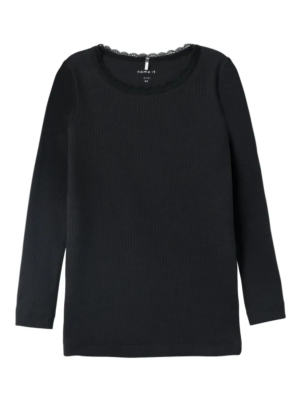Name It - Kab LS Top - Black - 86 cm