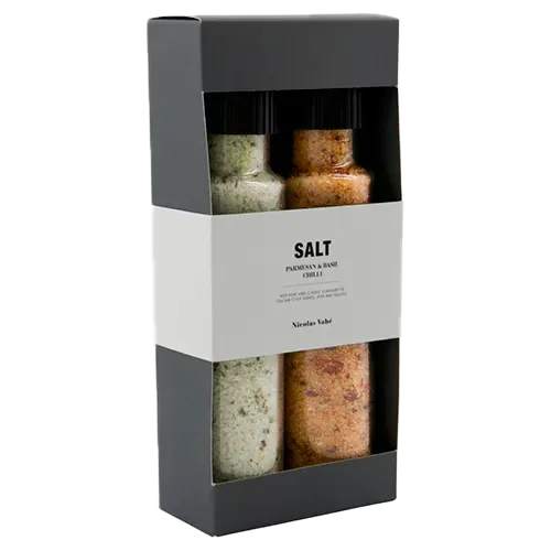 Nicolas Vahé Gaveæske Parmesan & Basil Salt & Chilli Salt (1 sæt)