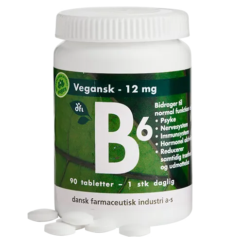 Grønne Vitaminer B6 12 mg Vegansk (90 stk)