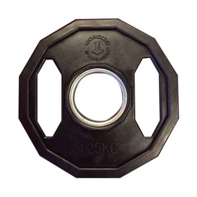 Vægtskive 1,25 kg - 50 mm (12 kantet/sort)