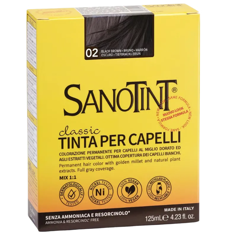Sanotint 02 Hårfarve Sort Brun (1 stk)