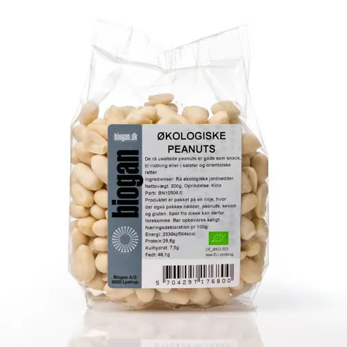Biogan Rå Peanuts Ø (200 gr)