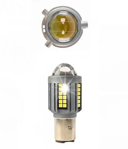 UDSALG - BA20D / H6 LED forlygtepærer til Scooter / Motorcykel - 10-80v - 25w - Dinled - Auto pærer