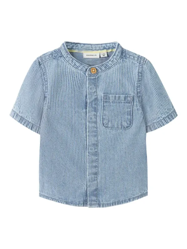 Leo Denim Skjorte - Light Blue Denim - 86