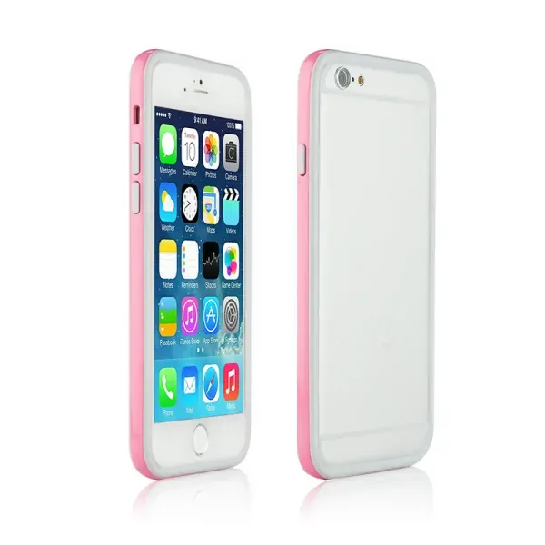 iPhone 6/6S Dual bumper. Pink / grå.
