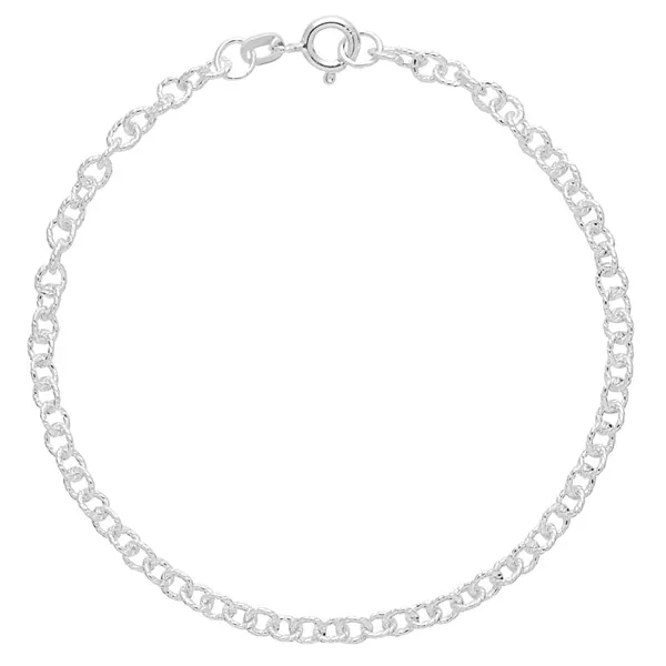 Sølv Armbånd med snoede Led - 18,5 cm