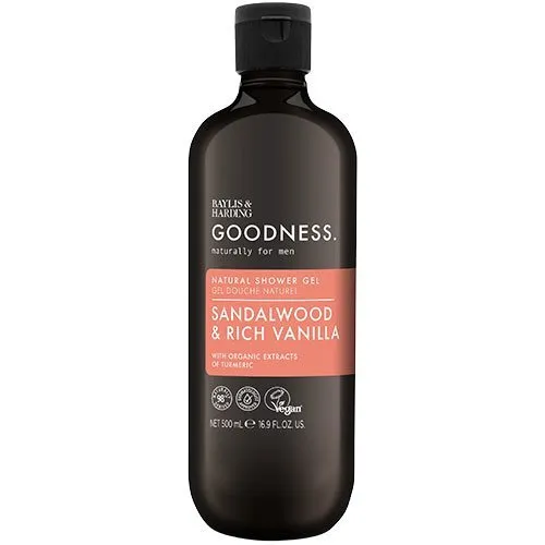 Baylis & Harding Men  Sandalwood & Rich Vanilla Shower Gel - 500 ml.