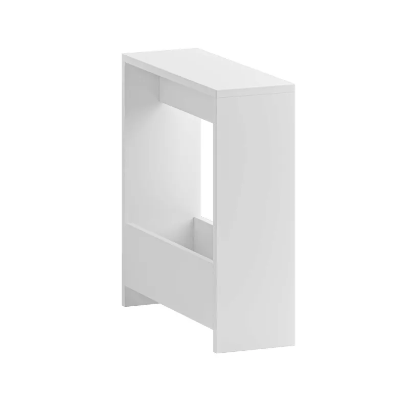 NORDVÄRK Simpi sidebord, m. 1 hylde, rektangulær - hvid melamin (55x20)