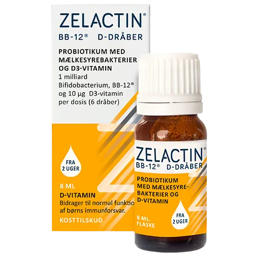 Zelactin BB12 & D-Dråber Probiotikum Med Mælkesyrebakterier (8 ml)