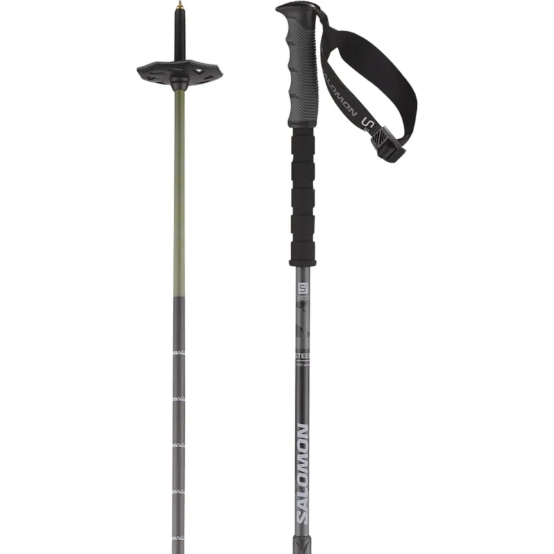 Salomon Steep Pro Vario S3, skistave, sort/grå