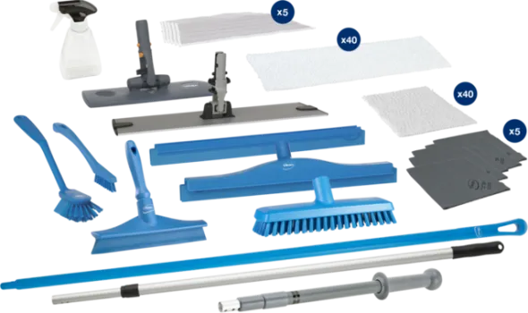 Vikan HORECA Cleaning Kit, System Størrelse 40 cm, Blå